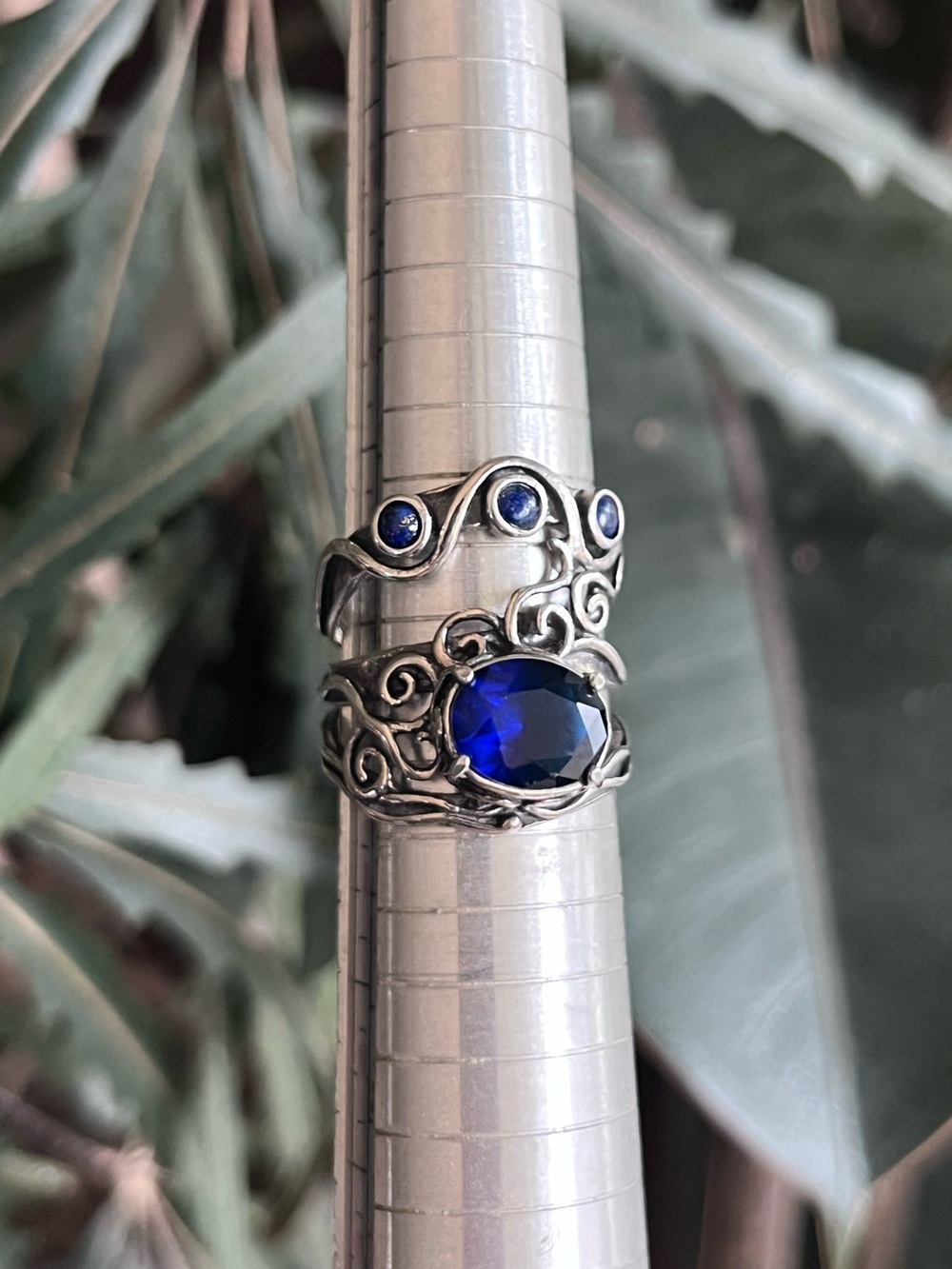 Blue Tourmaline Sterling Silver Israel Ring